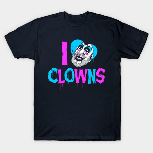 I Heart Clowns T-Shirt by Spazzy Newton